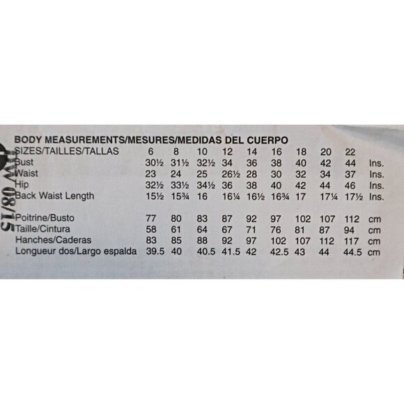 Vintage McCall's M7245 Sewing Pattern Misses Dress Pleated Sleeves Fitted Bodice - Picture 4 of 4